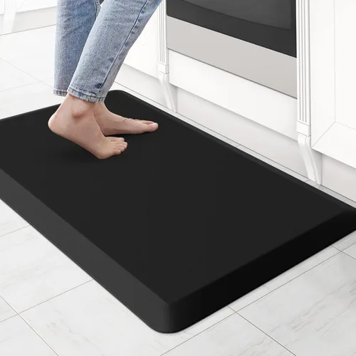 Miniatura 41 de KitchenClouds Alfombra de cocina acolchada anti fatiga, 17.3 x 60 pulgadas, impermeable, antideslizante, tapete de escritorio cómodo, para cocina