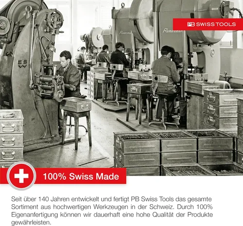 Miniatura 6 de PB Swiss Tools Multiherramienta para bicicleta PB 470 100% fabricada en Suiza, herramienta de bolsillo con brocas, llave Allen, adaptador de Negro