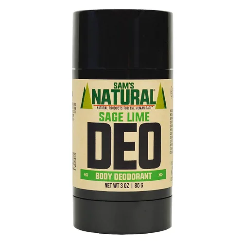 Sam's Natural Desodorante – Sage Lime – Regalos navideños – Regalos para hombres – Sin aluminio – Sin ftalatos, parabenos, sulfatos o colorantes –