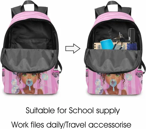 Miniatura 60 de Texto personalizado Elefante desgaste gafas mochila mochila mochila casual Daypack bolsa para mamá niñas, color86-4, Mochilas Daypack