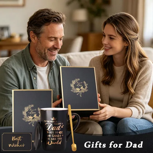 Miniatura 3 de Regalos para el día del padre de parte de hija, hijo, esposa, regalos de cumpleaños divertidos para marido, papá, nuevo papá, taza de café