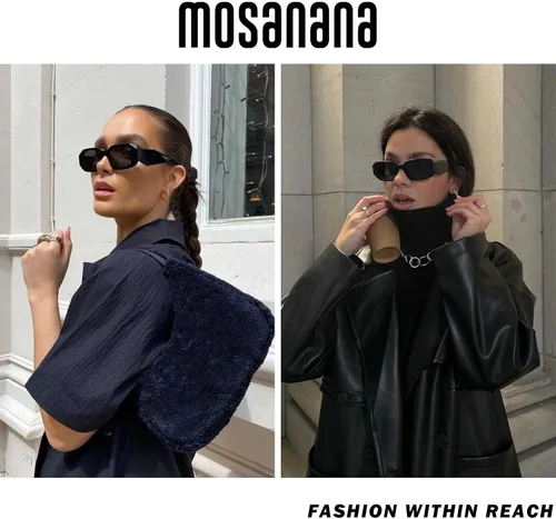 Miniatura 2 de mosanana Gafas de sol rectangulares de moda para mujeres y hombres