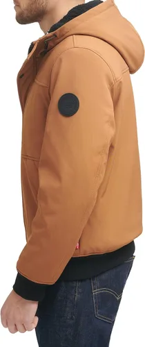 Miniatura 6 de Levi's Chaqueta bomber con capucha y forro de sherpa suave para hombre