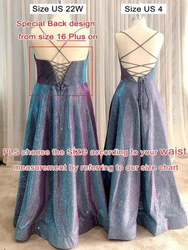 Miniatura 4 de Vestidos largos, acampanados y con bolsillos para baile de graduación, vestido formal de fiesta, de noche y de baile con aberturas laterales