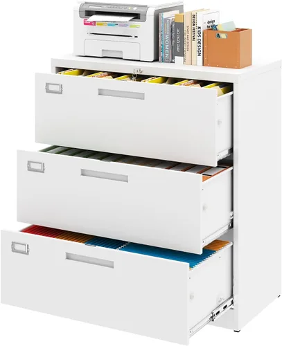 Miniatura 29 de Archivador de 2 cajones con cerradura, archivador vertical móvil para colgar carpetas tamaño A4/carta/legal, debajo del escritorio, pequeños