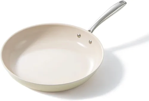 Redchef Sartén antiadherente de cerámica de 11 pulgadas, mango que se mantiene fresco, compatible con inducción, apto para horno y lavavajillas, sin