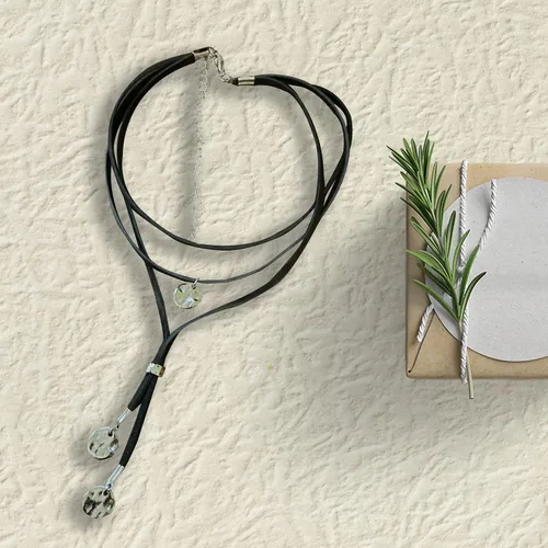 Miniatura 5 de XULAVA Gargantilla bohemia para mujer, collar en capas de ante negro y marrón para mujeres, adolescentes, niñas, joyería bohemia, collares largos
