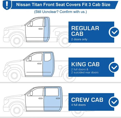 Miniatura 5 de Huidasource Fundas para Asientos Delanteros para Nissan Titan 2016-2024, Almohadilla de Asiento de Falso Cuero Impermeable para Titan/Titan XD SV