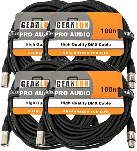 Miniatura 13 de Gearlux Cable DMX, 3 pines, macho a hembra, 3.2 pies - paquete de 10