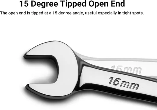 Miniatura 5 de Capri Tools 11 mm Llave combinada de 12 puntos, métrica, cromada (1-1311)