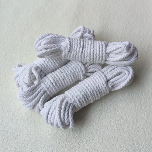 Miniatura 8 de CAQUBO Cuerda de Macramé de Algodón Trenzado de 4 mm, 157 Metros, Color Blanco, Hilo de Macramé para Manualidades, Cuerda de Macramé Suave, Cordón