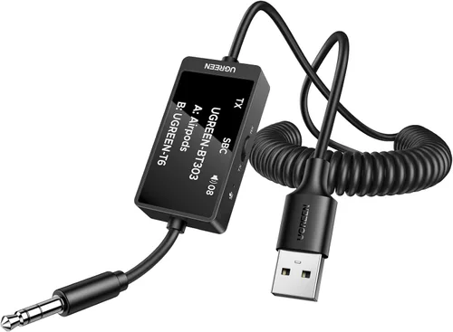 Miniatura 8 de UGREEN Receptor transmisor Bluetooth 5.4, dos pares de adaptador auxiliar de audio de 0.138 in con micrófono integrado para llamadas manos libres