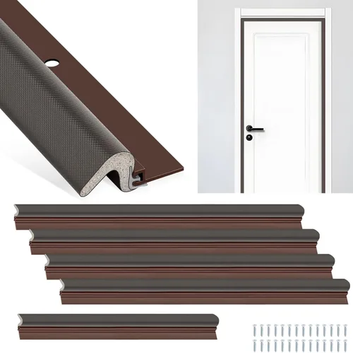 Yuntau 5 piezas de tira de sellado para puerta con tornillo 42" 36" con sello de puerta y portador de aluminio y junta de espuma exterior sellado