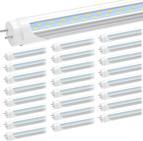Miniatura 14 de JESLED T8 - Bombillas LED tipo A+B de 4 pies, 24 W, 3000 lúmenes, 5000 K, luz blanca diurna, Plug and Play o derivación de lastre, repuesto de tubo