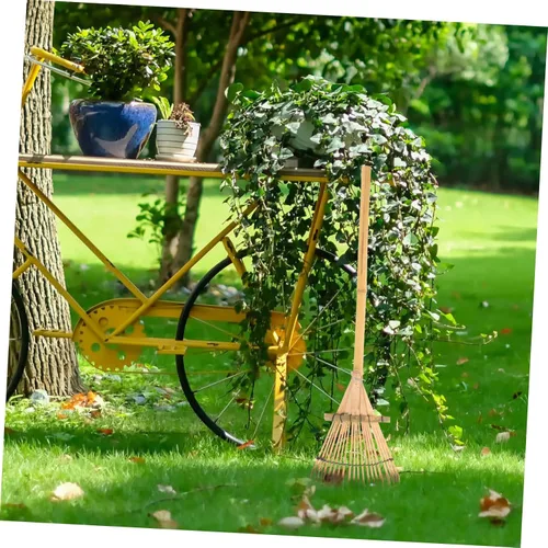 Miniatura 9 de Herramientas manuales japonesas, cultivador de jardín, cultivador de mano, rastrillo de aflojamiento de suelo, rastrillo pequeño con asa, rastrillo
