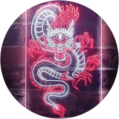 Miniatura 17 de Cartel de neón ADVPRO LED con dragón chino, letrero de neón LED de color dual st6-i3225
