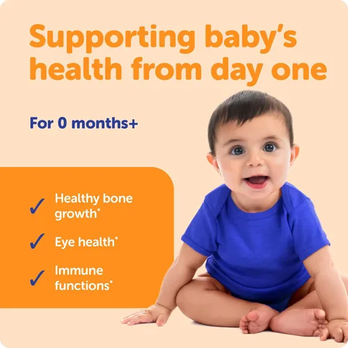 Miniatura 4 de Ddrops® Vitaminas líquidas orgánicas para bebés A&D gotas para bebés, 60 gotas. Apoya la salud ocular de los bebés, el desarrollo óseo y la función