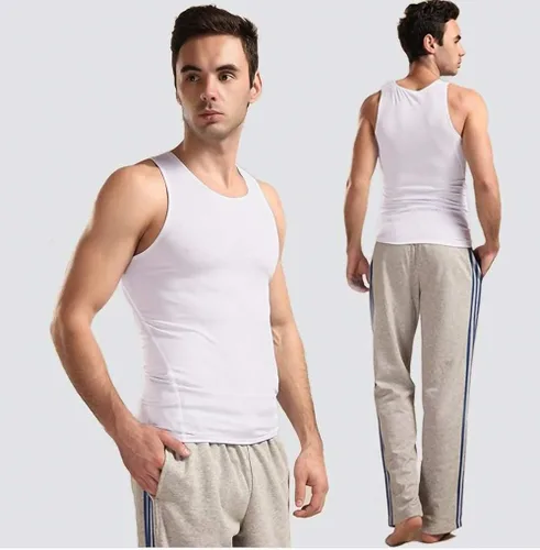 Miniatura 4 de HIBETY Paquete de 3 o 4 camisetas sin mangas de compresión para hombre, capa base, camisetas de compresión fresca y seca