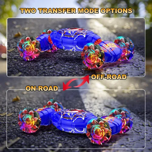 Miniatura 5 de Auto de control remoto, auto de acrobacias RC con detección de gestos, vehículo todoterreno transformado 4WD para rotación y deriva de 360°, autos