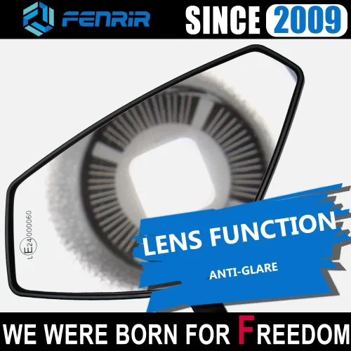 Miniatura 7 de FENRIR Manillar para motocicleta, espejo de extremo de barra CNC de aluminio negro Cafe Racer, anti-vibración, anti-reflejos, campo de visión