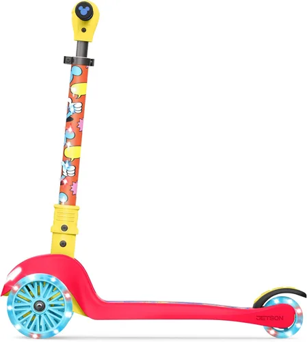 Miniatura 15 de Jetson Character Kids Kick Scooter, luces LED en vástago y ruedas iluminadas, marco ligero, manubrio ajustable en altura, sistema de inclinación
