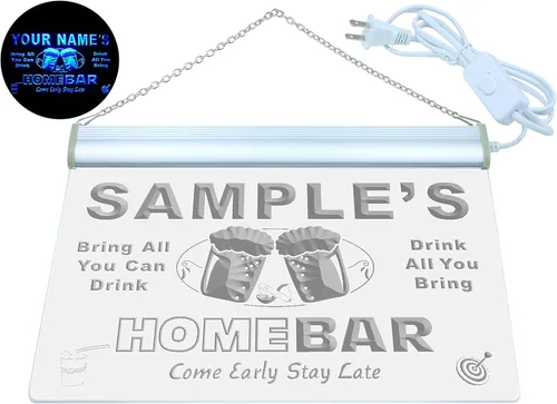 Miniatura 2 de ADVPRO Letrero de neón LED de un solo color personalizado para bar en el hogar, bar, cerveza, 24 x 16 pulgadas, st4s64-p-tm-b Azul
