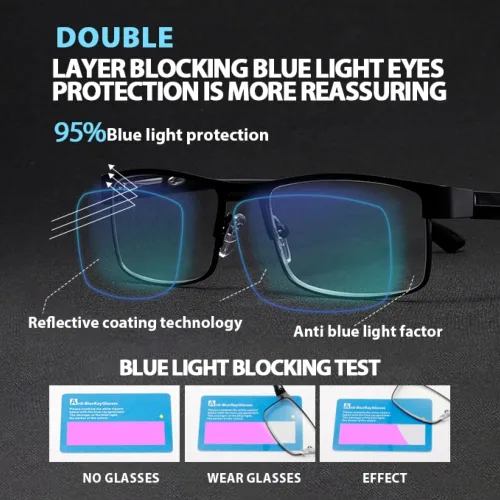 Miniatura 2 de B&Q 4 Pack Reading Glasses Men – Blue Light Blocking Readers for Men