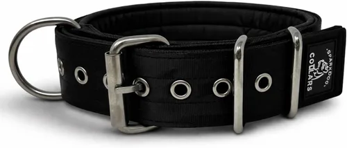 Miniatura 2 de SparkDog - Collar acolchado para perro, 2 pulgadas de ancho, nailon de 4 capas, correas para cinturón de seguridad, accesorios de acero inoxidable
