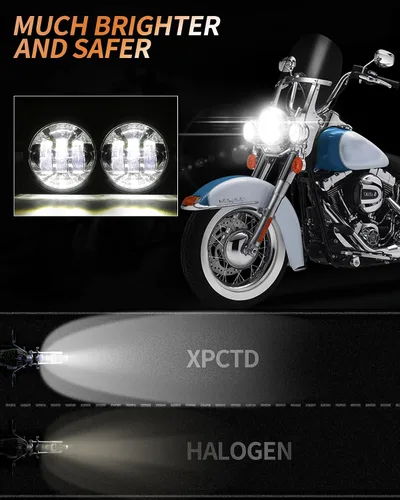 Miniatura 2 de XPCTD Luces LED de paso de 4.5 pulgadas 4-1/2 conducción antiniebla luces auxiliares para Electra Glide Road King Ultra Classic 2005 2006 2007 2008