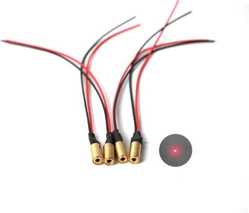Miniatura 9 de módulo láser de luz roja 650nm módulo láser industrial longitud focal ajustable 0.244 in (punto-2packs)