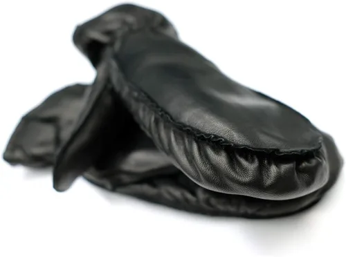 Miniatura 4 de Harssidanzar Guantes de invierno de piel de cordero para mujer y niño con forro de dedos