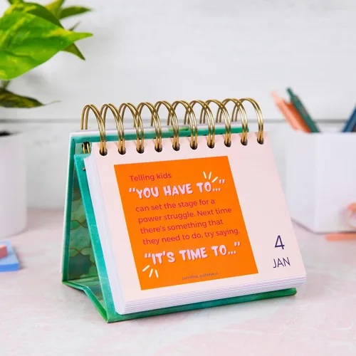 Miniatura 5 de Parenting Pathfinders® Calendario diario perpetuo de escritorio sin fecha, calendario inspirador y de apoyo Page-A-Day para padres y cuidadores