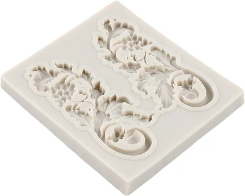 Miniatura 4 de Moldes barrocos de silicona para decoración de pasteles, decoración de cupcakes, pasta de goma de chocolate, pasta de caramelo y arcilla polimérica