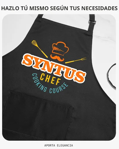 Miniatura 8 de Syntus Chef Apron for Men Women Kitchen Cooking Apron with Pockets, Adjustable Bib Aprons Stain Resistant