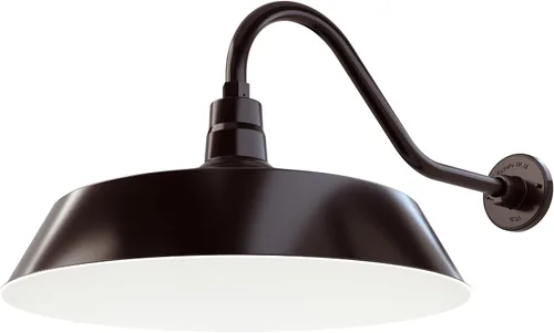 Miniatura 10 de 17 pulgadas. RLM Warehouse - Pantalla con brazo de cuello de cisne y bombilla Led A19 5000K de 9W