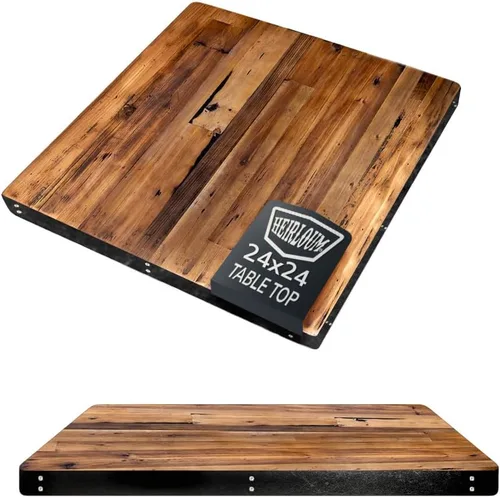 Miniatura 31 de Mesa de madera recuperada, pieza de madera reciclada rústica perfecta para cocinas, comedor y mesas auxiliares