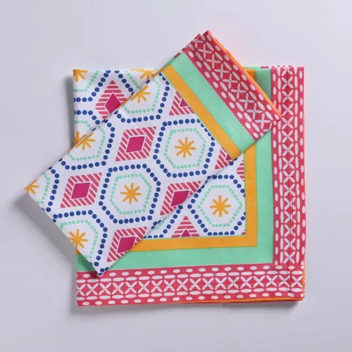 Miniatura 68 de Fingercraft - Juego de 12 servilletas de tela de mezcla de algodón y lino, con estampado, perfecta para fiestas, cenas, bodas, cócteles y Navidad