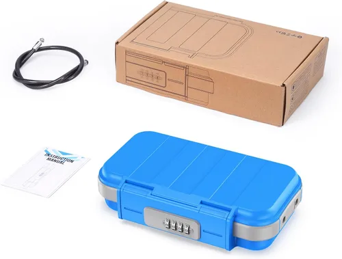 Miniatura 8 de ORIA Funda de seguridad portátil, caja de seguridad portátil, caja de seguridad con combinación de 4 dígitos, caja de seguridad para teléfonos