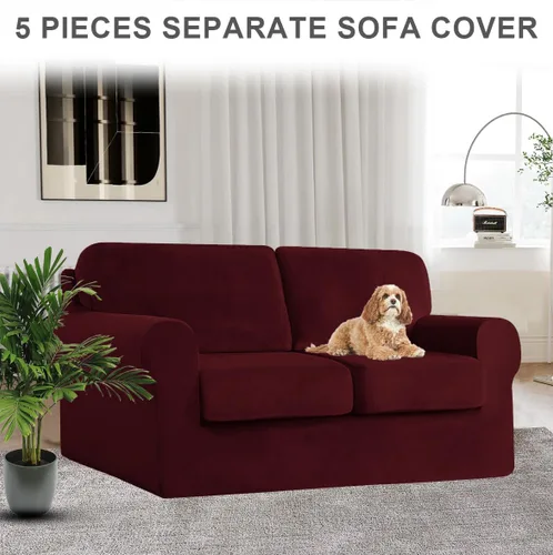 Miniatura 192 de Funda para Sofá de Terciopelo, Fundas Elásticas para Sofá para Funda Principal Separada/Respaldos y Cojines de Asiento, Funda para Sofá, para Fundas