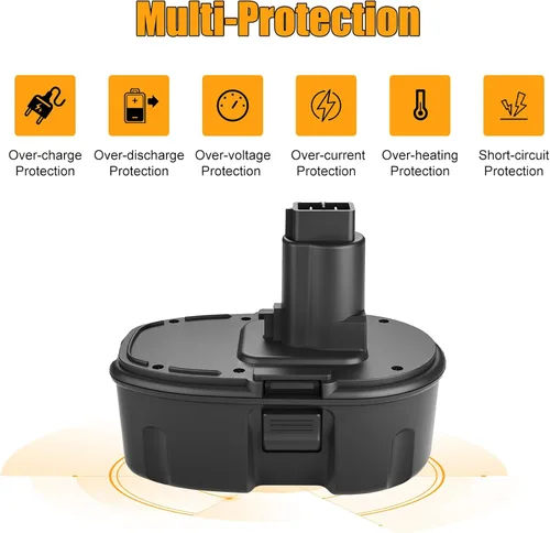 Miniatura 6 de Dosctt Paquete de 2 baterías de repuesto Ni-Mh DC9098 DC9098 DC9096 de 18 voltios compatibles con Dewalt batería de 18 V DW9096 DW9098 DW9099 DE9095