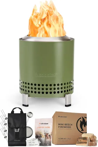 Miniatura 20 de Solo Stove Mesa, Hoguera de Mesa de 5.1 Pulgadas con Soporte - Hoguera de Acero Inoxidable Sin Humo para Acampar, al Aire Libre y Patio - Hoguera