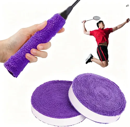 Miniatura 8 de ITODA Toalla de raqueta de tenis de bádminton, pegamento de mano de algodón antideslizante para sudar, raqueta de bádminton, cinta para el sudor
