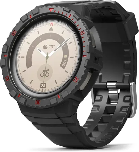 Miniatura 12 de Ringke Fusion-X Guard [Correa de reloj + funda] Compatible con Samsung Galaxy Watch 5 Pro Correa con funda (2022) a prueba de golpes con correa Negro