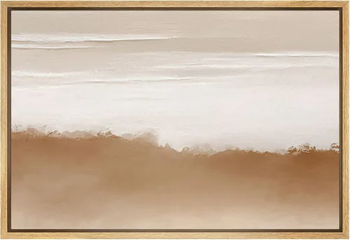 Miniatura 12 de SIGNWIN Lienzo enmarcado para pared, nubes blancas sobre el mar azul marino, pintura al óleo del océano costero, primer plano abstracto, moderno