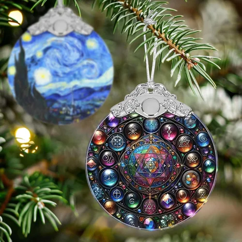 Miniatura 4 de Alchemy - Adorno de vitral, adorno de Navidad, decoración de Navidad para árbol, ideas de regalos de vacaciones, intercambio de regalos