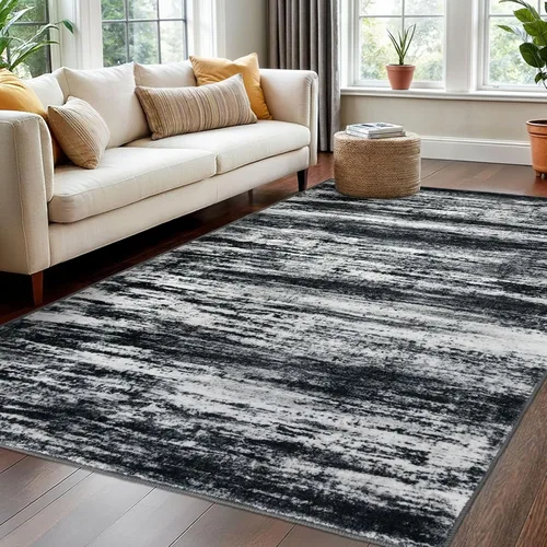 Miniatura 116 de KOZYFLY – Alfombra de pasillo moderna y lavable de diseño abstracto verde, 2 x 5 pies, antideslizante, suave y de pelo corto, ideal para cocina