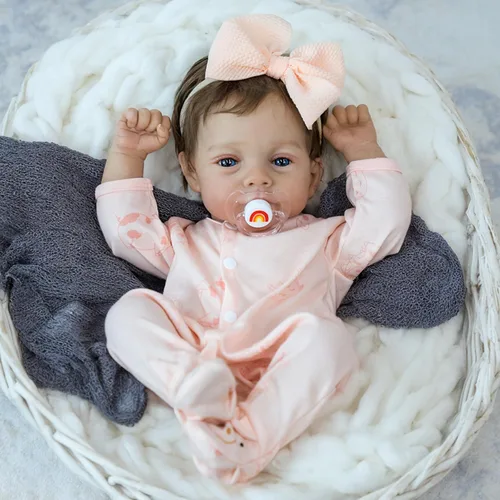 Miniatura 6 de SCOM Muñecas de Bebé Reborn Realistas - Muñecas de Bebé Recién Nacido Realistas de 18 Pulgadas Adorable Niña, Muñeca de Bebé de la Vida Real