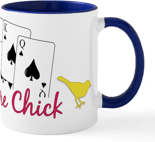 Miniatura 95 de CafePress Euchre Champ Mugs Taza de café de cerámica de 11 oz (11.0 fl oz)