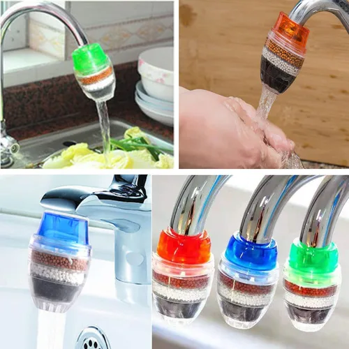 Miniatura 8 de 3 paquetes de filtros de agua para grifo, purificador de grifo de cocina, carbón activado que elimina el fluoruro de cloro, metales pesados, agua