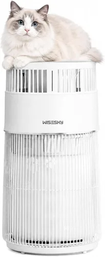 Miniatura 10 de WISESKY Purificador de aire para gatos con cable resistente a mordeduras y rejilla ancha y protección contra vuelcos Purificador de aire